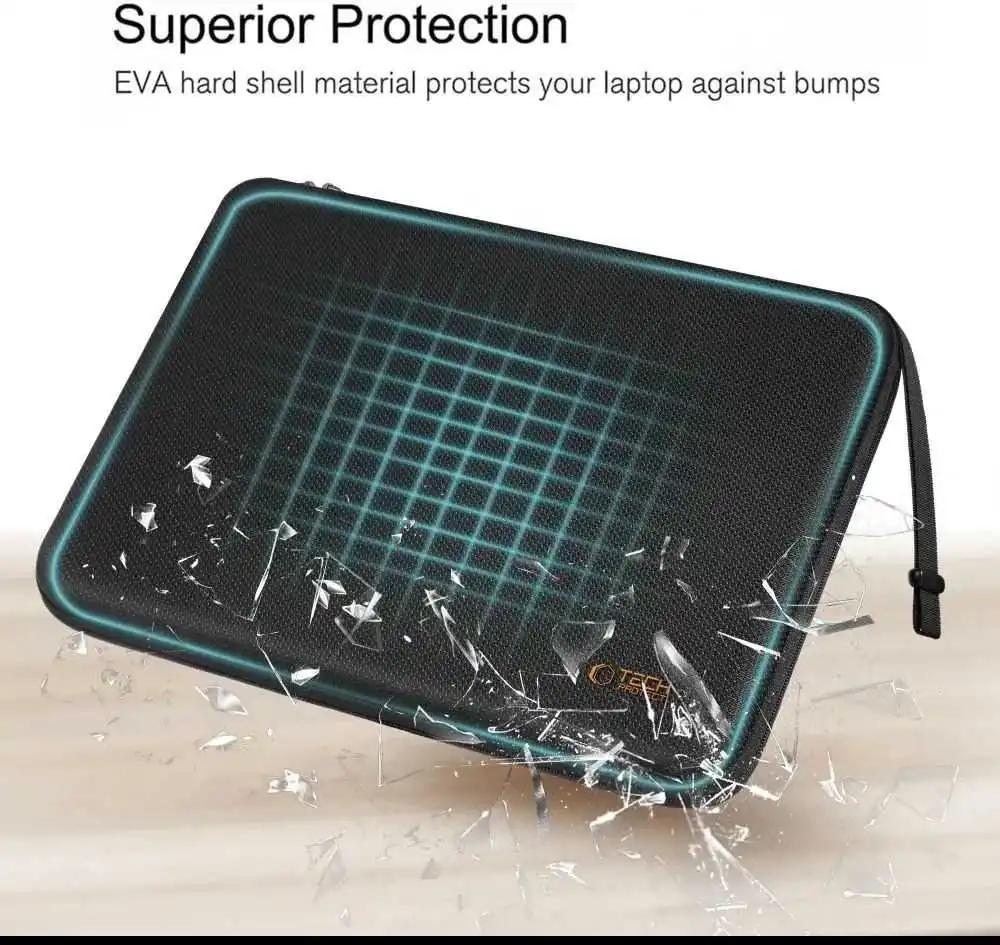 Tech-Protect Hardpouch Laptop 13-14 Black/ Orange