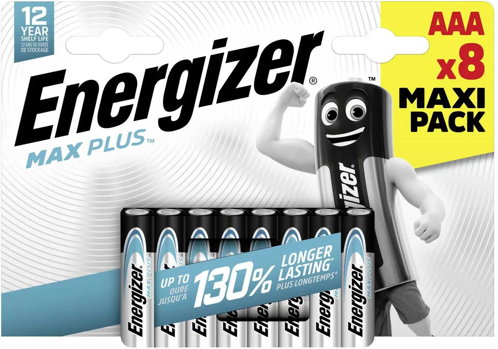 Energizer Max Plus AAA/LR03, 8 gab