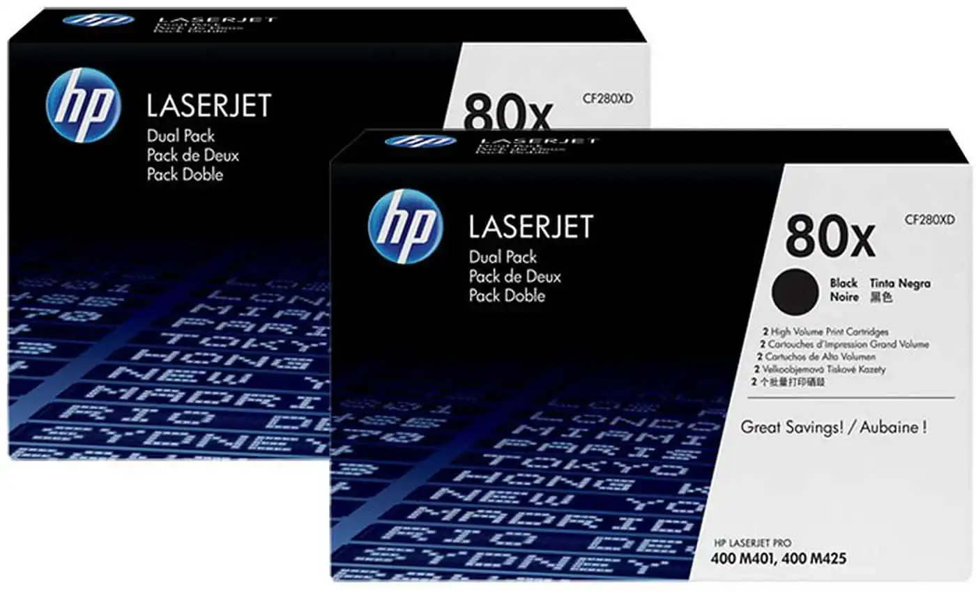 HP CF280XD No.80X Black 2-pack
