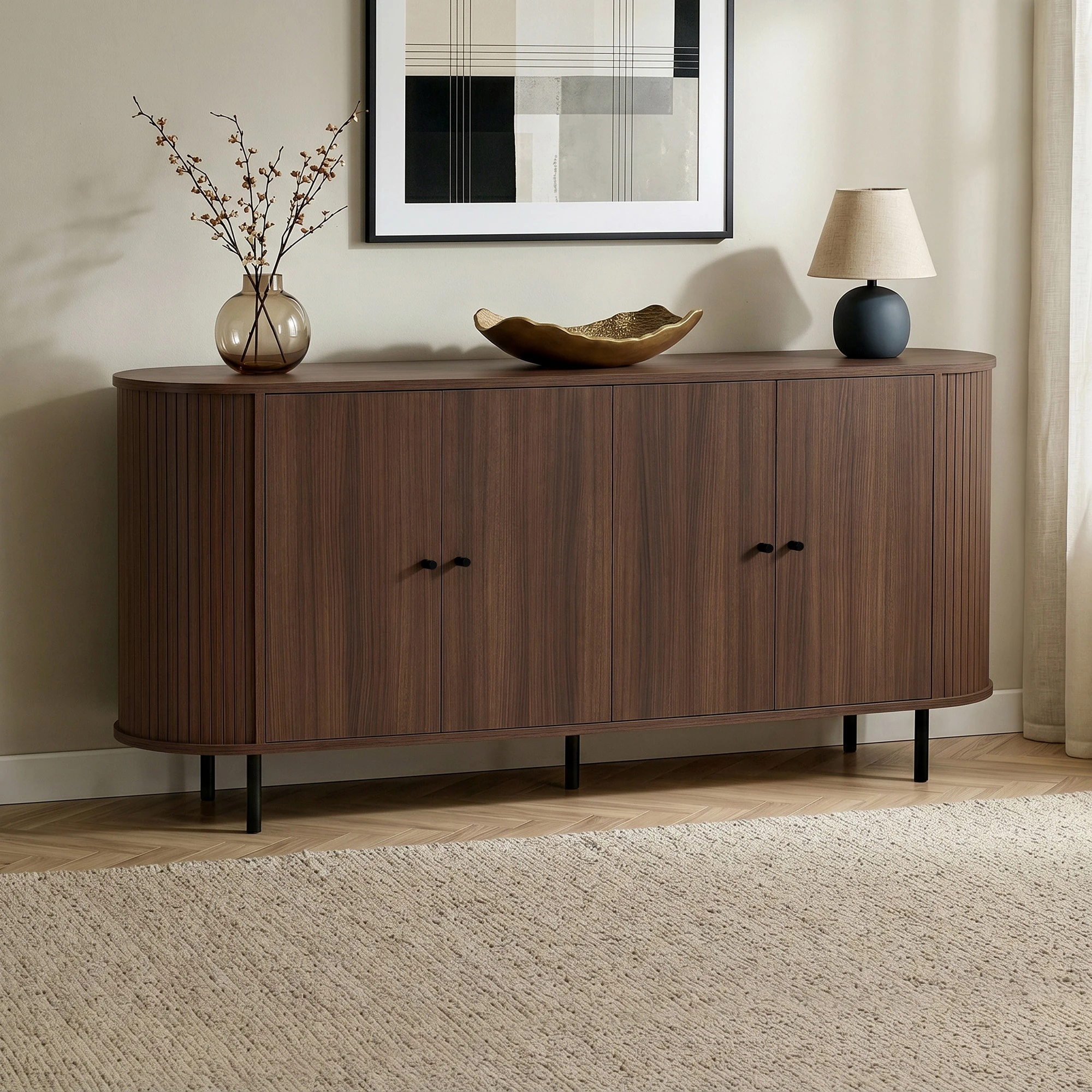 Konsole, Hanah Home, Milano Walnut, 180