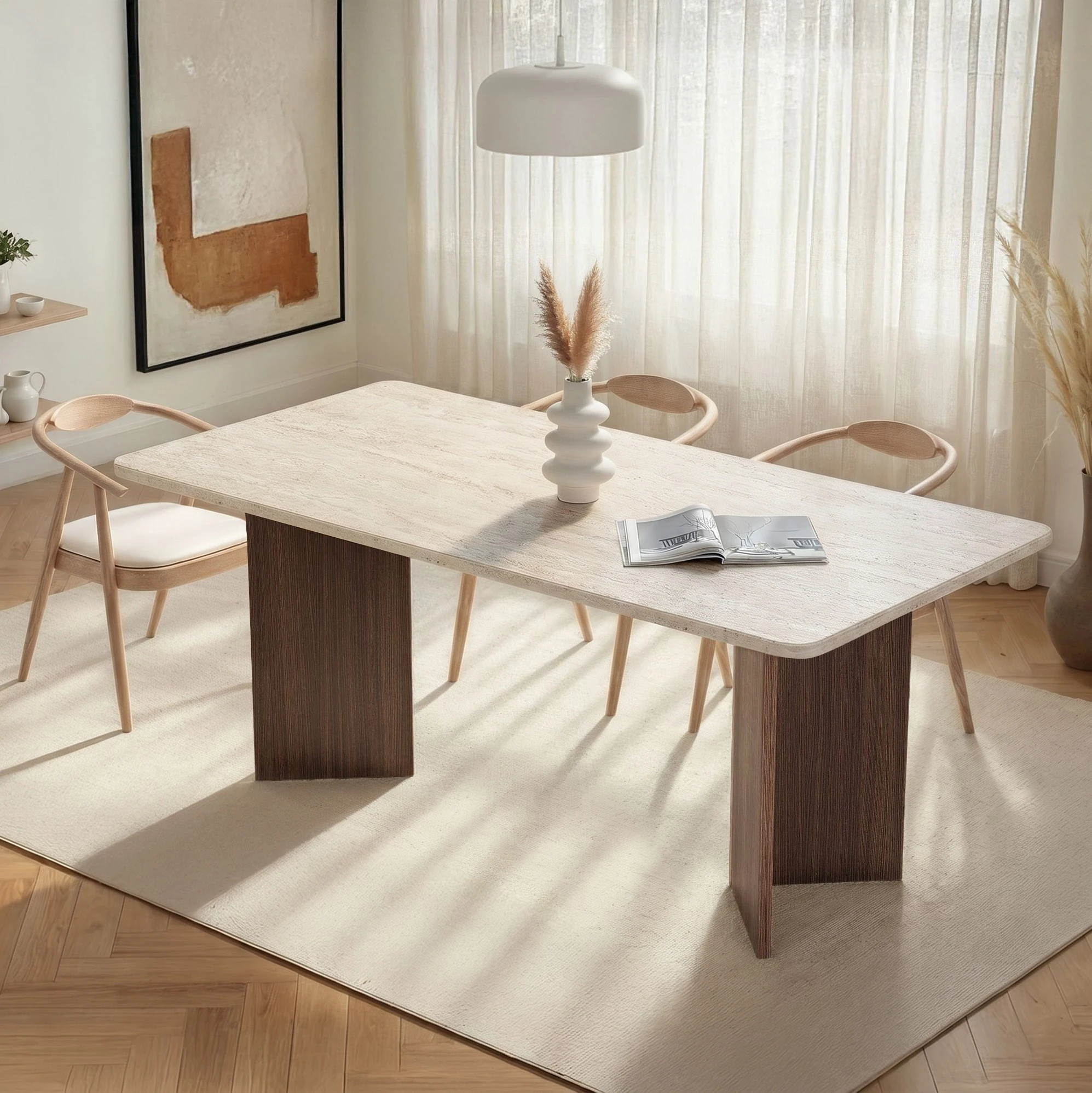 Ēdamgalds, Hanah Home, travertīns Milano Walnut