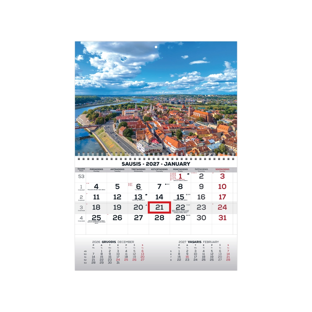 Piekaramais kalendārs "Timer Mono Nr
