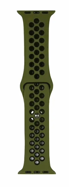 Sport Silicone Apple Watch 42/44/45/49mm Green/Black