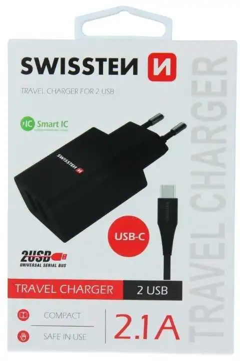 SWISSTEN Smart IC Travel Charger 2