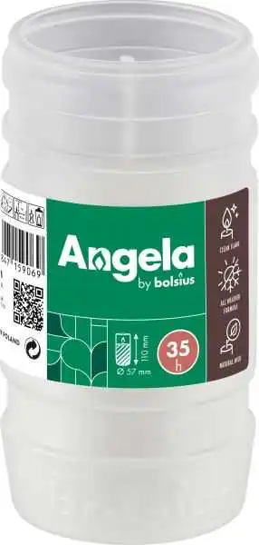 Bolsius Candle Angela white 11x5.5x5