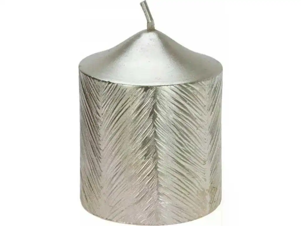Home Styling Collection Sliver Candle 6x5cm