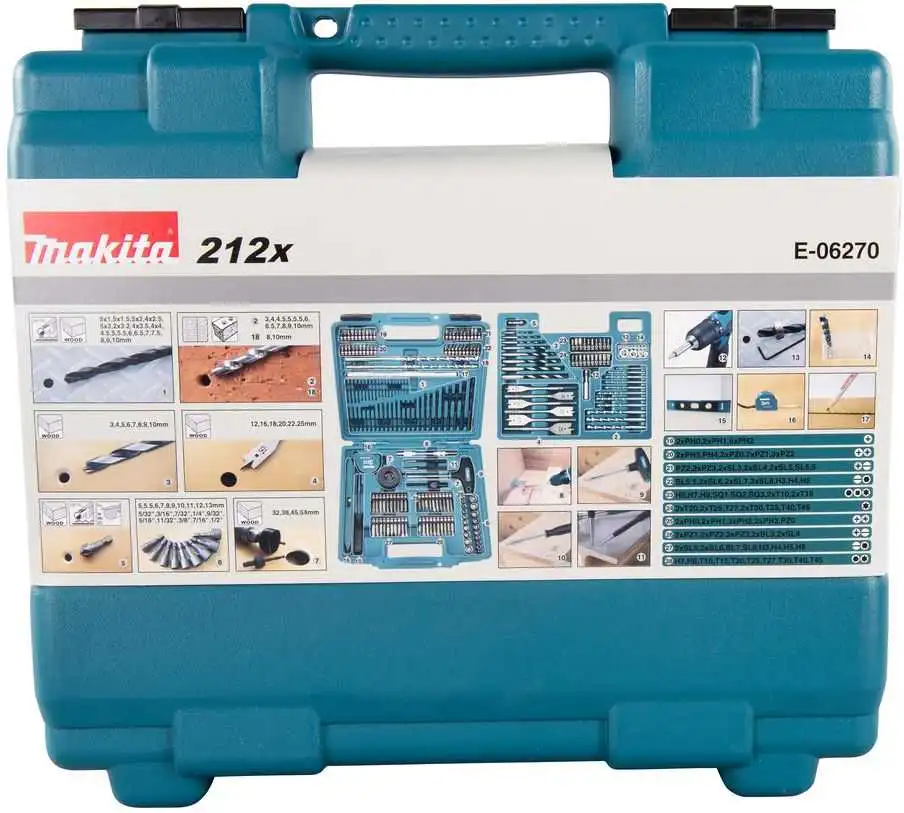 Makita drill bit set 212 pieces