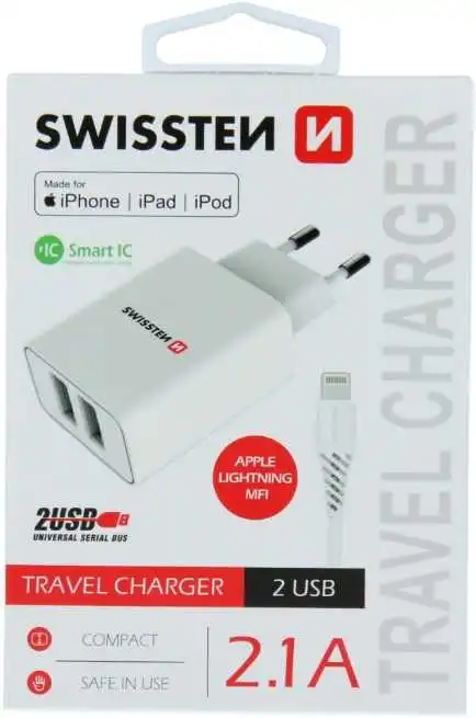 SWISSTEN Smart IC Travel Charger 2x
