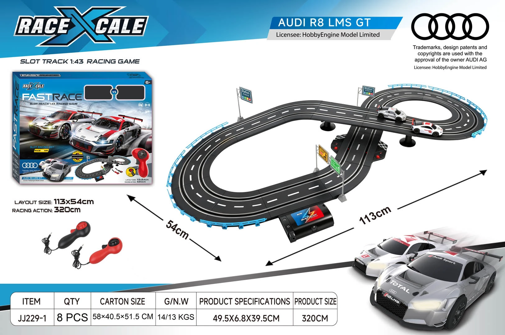 ... R/C AUDI Race Track 1:43