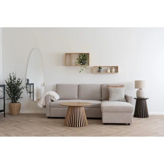 Pehme nurk Belfast, 218 x 150 x 87 cm, Tume liiv