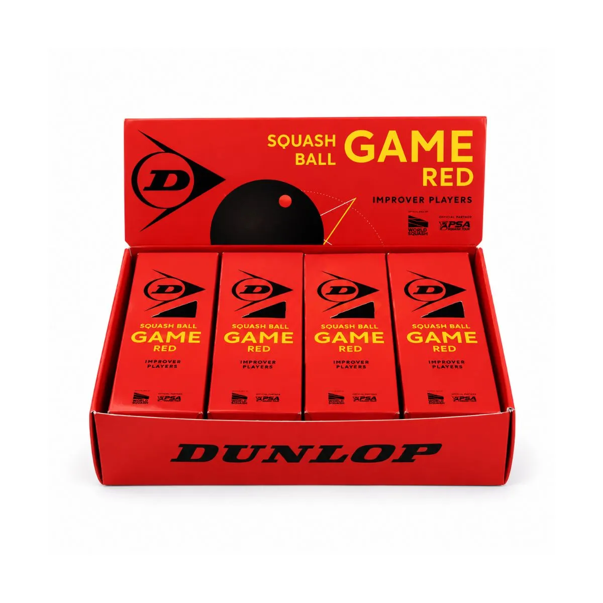 Squash bumbiņa Dunlop GAME Red 4x3