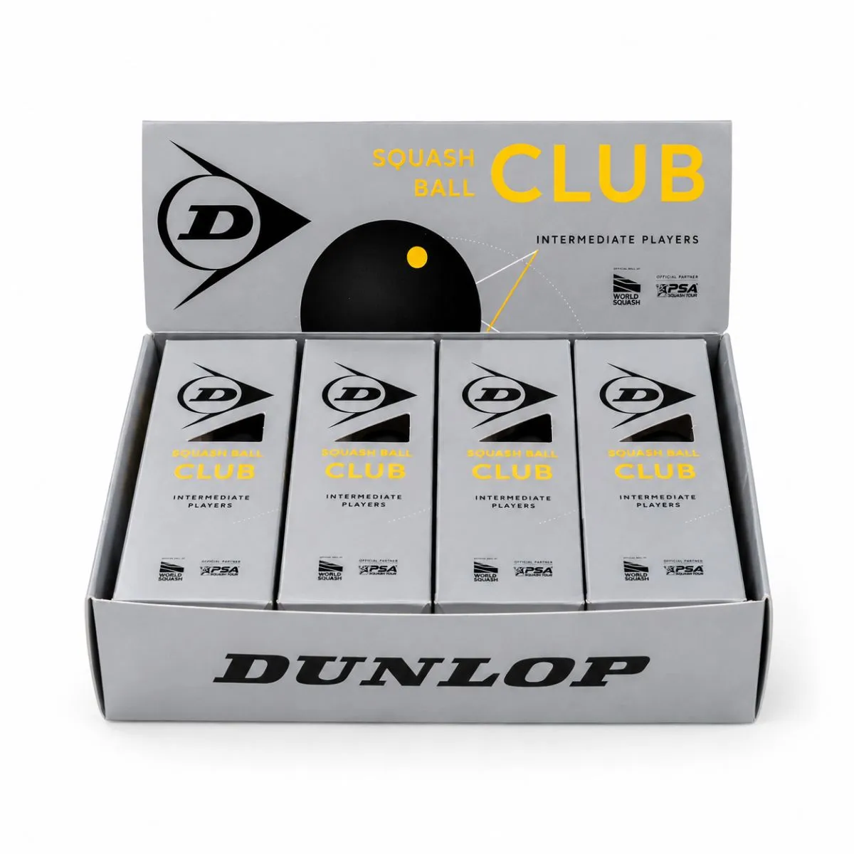 Squash bumbiņa Dunlop CLUB 4x3