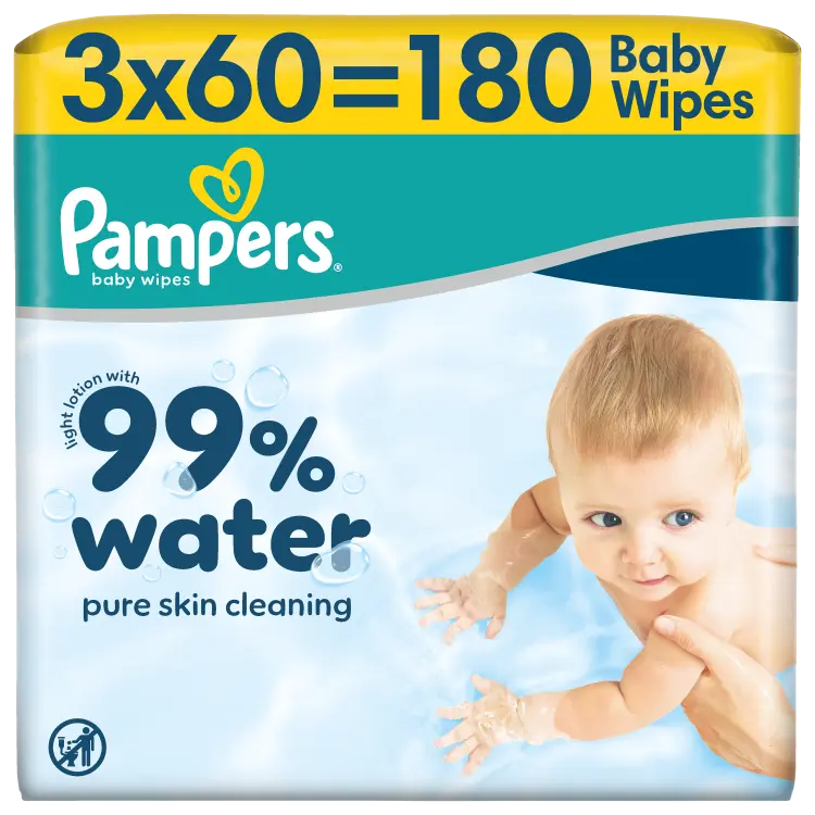 Pampers Aqua Mitrās Salvetes Mazuļiem, 3