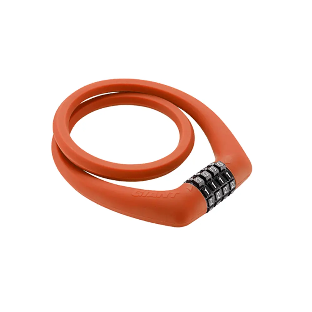 Kabeļu slēdzene GIANT SURELOCK GUMIJAS ORANŽS