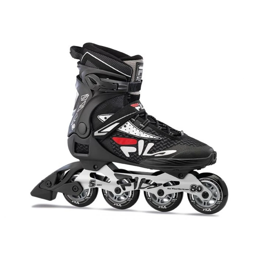 Fila Skrituļslidas LEGACY PRO 80, melnas-sarkanas-pelēkas