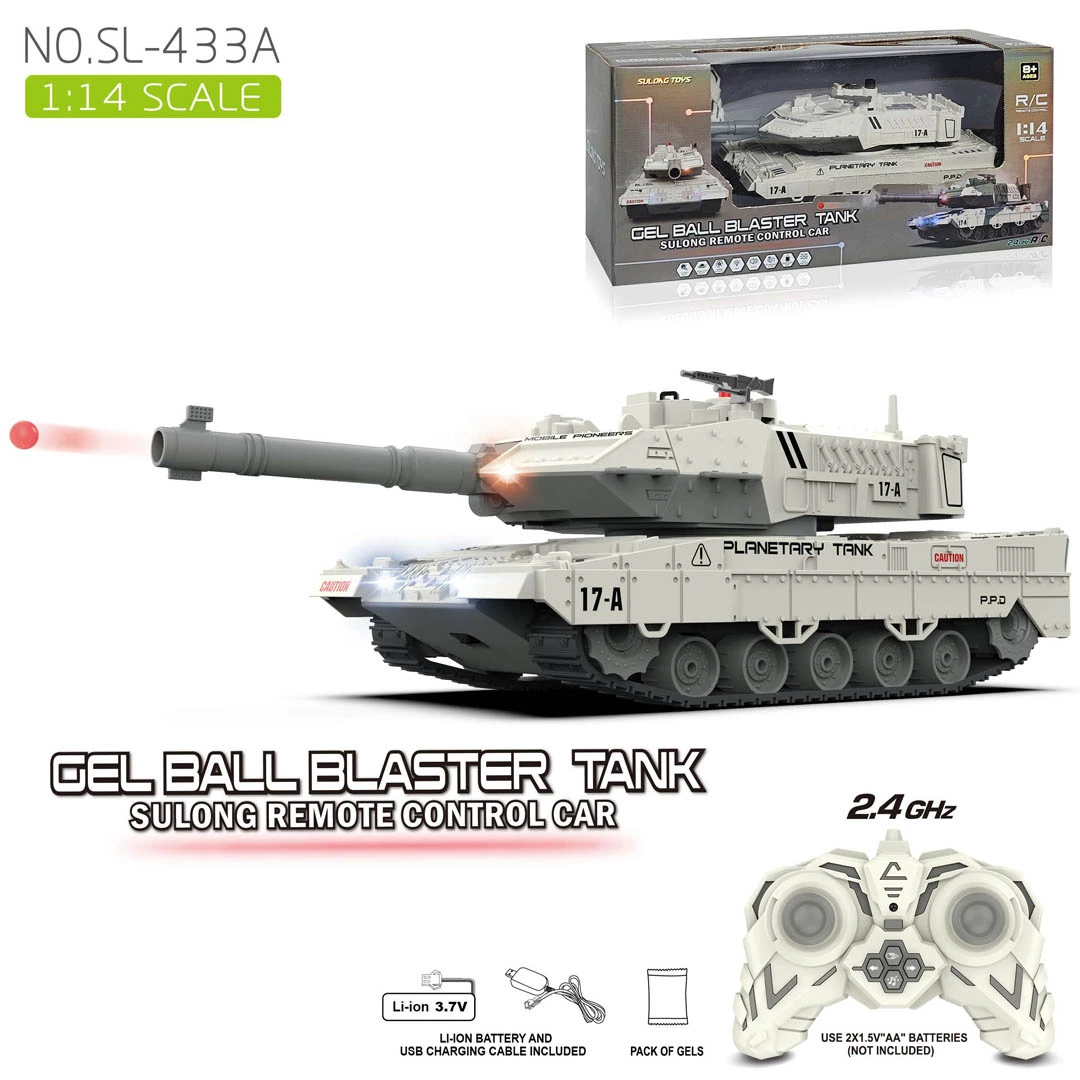 ... R/C White tank with shooting