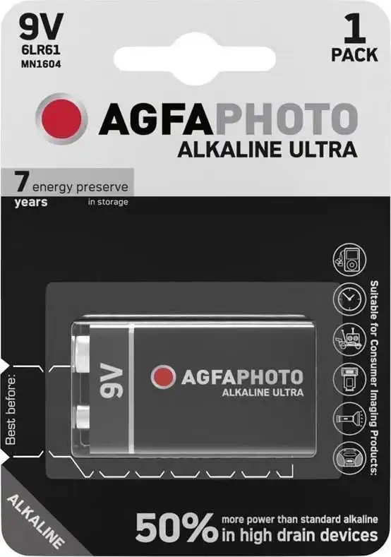 Agfaphoto Alkaline Ultrea 9V 6LR61 1