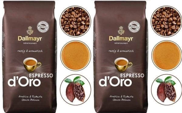 "Dallmayr Espresso d`Oro" kafijas pupiņas