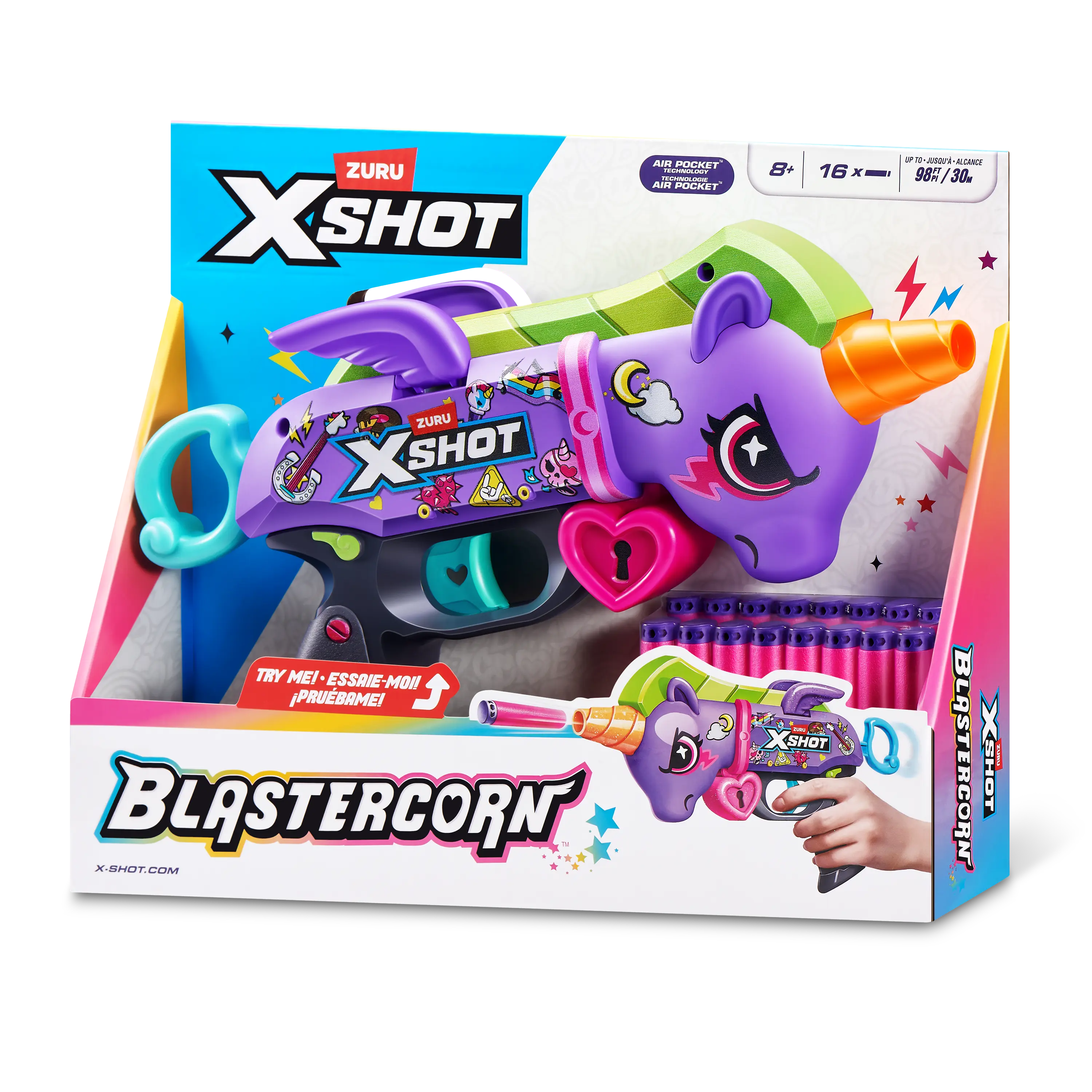 XSHOT rotaļu rotaļu ierocis Purple Unicorn