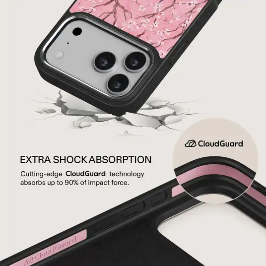 Sakura - iPhone 17 Pro Max Case, Elite Mirror Dark (MagSafe