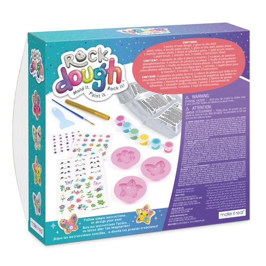 MAKE IT REAL Rock Dough voolimiskomplekt "Glowing Garden"