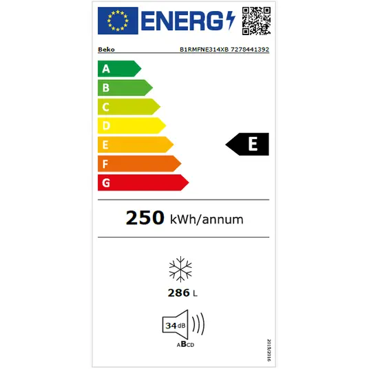 Šaldiklis Beko B1RMFNE314XB (pažeista pakuotė)