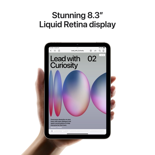 Planšetė Apple iPad mini (A17 Pro) Wi-Fi 128GB Starlight MXN83HC/A (open box)