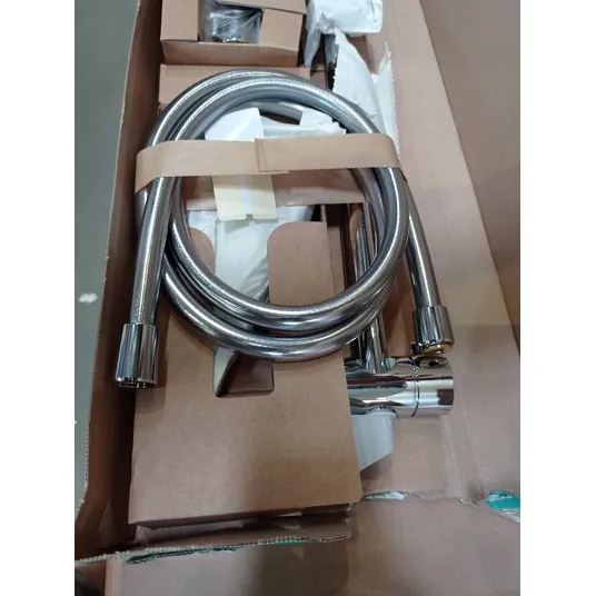 Hansgrohe Crometta – dušo komplektas Vario su termostatu Ecostat 1001 CL, 2 srovių tipai, balta/chromas 27813400 (pažeista pakuotė)