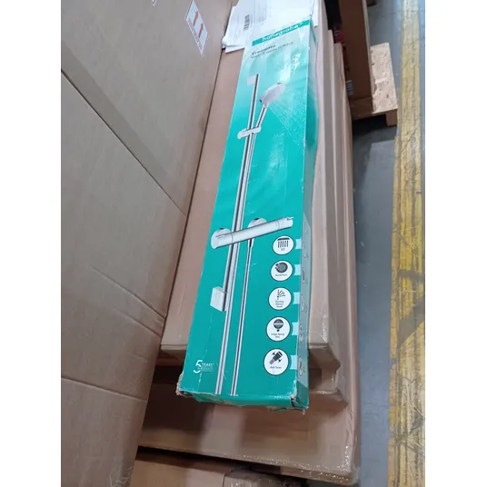 Hansgrohe Crometta – dušo komplektas Vario su termostatu Ecostat 1001 CL, 2 srovių tipai, balta/chromas 27813400 (pažeista pakuotė)